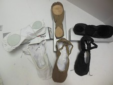 Men's Leather Spandex ballet shoes So Danca BA-22 splitsole Tan BLACK white