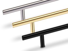 Kitchen Cupboard Cabinet T-Bar Door Handle Drawer Handles 64-320mm Black Gold UK