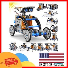Creative Solar-Powered 13-in-1 Robots Toy Set - Engaging STEM Play for Ages 8-12