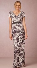 New Adrianna Papell Petites Floral Matelassé Gown - sz 4