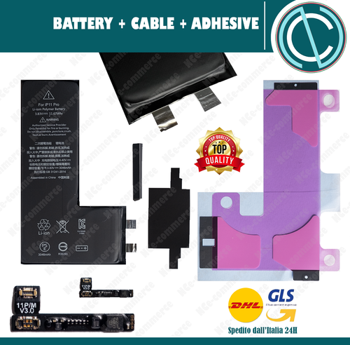 batteria iPhone 11 pro jcid kit no chip a saldare set adesivo cavo programmare - Picture 6 of 11
