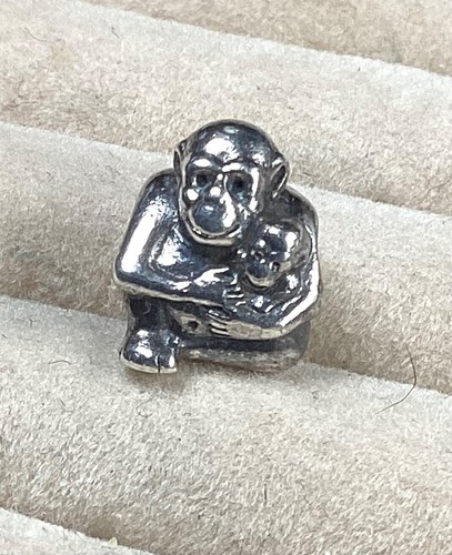 Pandora Retired Monkey Baby Silber Charm S925 ALE Geschenk Mutter 790422 sehr guter Zustand Familie