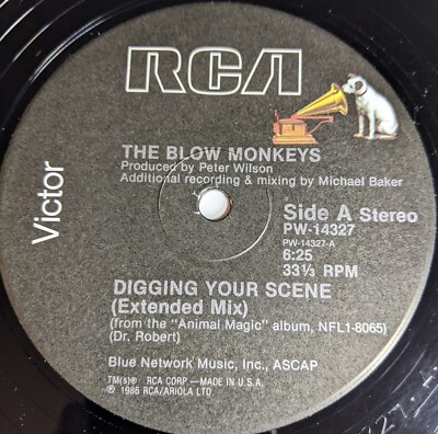Blow Monkeys Digging Your Scene Extended 12 Inch Remix Vinyl Record Year 1986...
