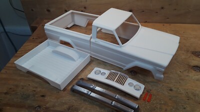 3D Printed RC CAR 1963 Jeep J10 Truck Cab & Bed 313mm WB 1/10 Body PLA Plastic