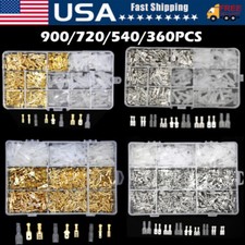 900/540Pcs Male  Female Quick Splice Spade Wire Connector Crimp Terminal/Pliers