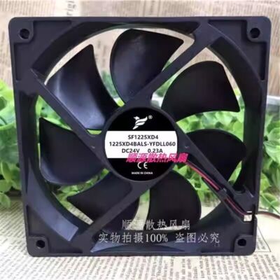 YIFAN 1225XD4BALS-YFDLL060 DC24V 0.23A 2-Wire Cooling Fan