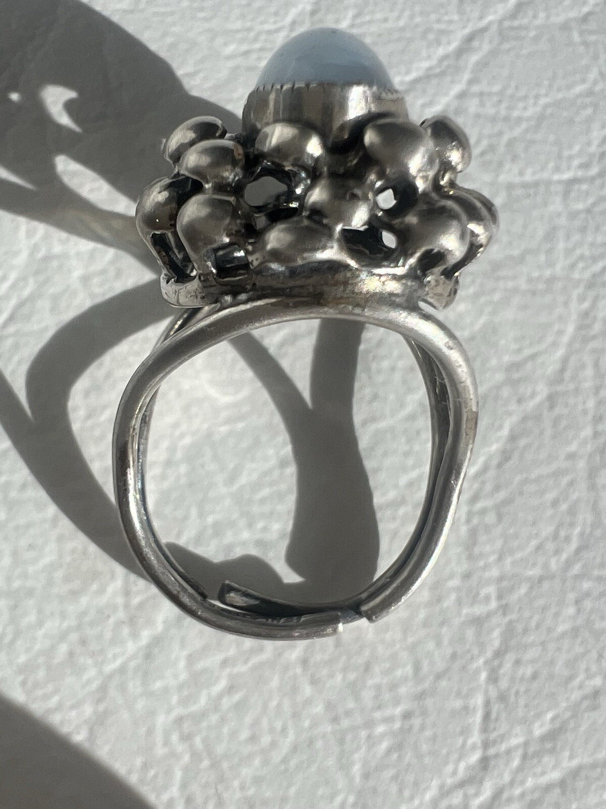 Moonstone Signed Beau Adjustable Ring Sterling Si… - image 6