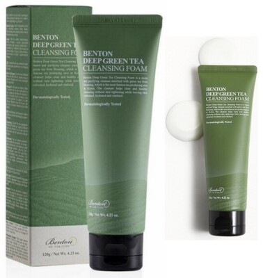 BENTON Deep Green Tea Cleansing Foam,120g / 4.23 oz full size new with box