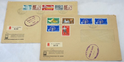 8 francobolli posta aerea SVIZZERA a USA set postali su copertine collezione HELVETIA - Foto 2 di 9