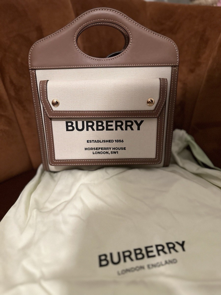 Burberry 8105513A1435 関税送料込 Burberry nylon/leather mother daycgift handbag mini pocket