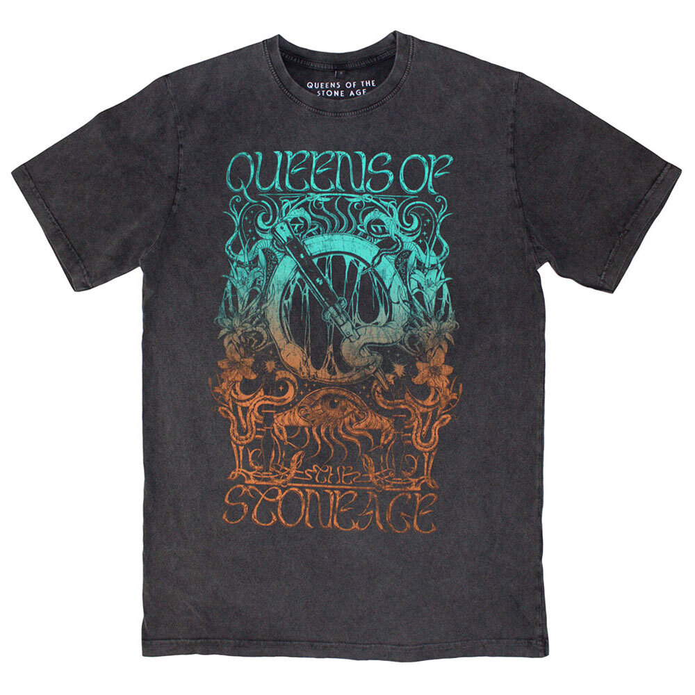 Queens Of The Stone Age Montage Stone Wash Graphic Tee