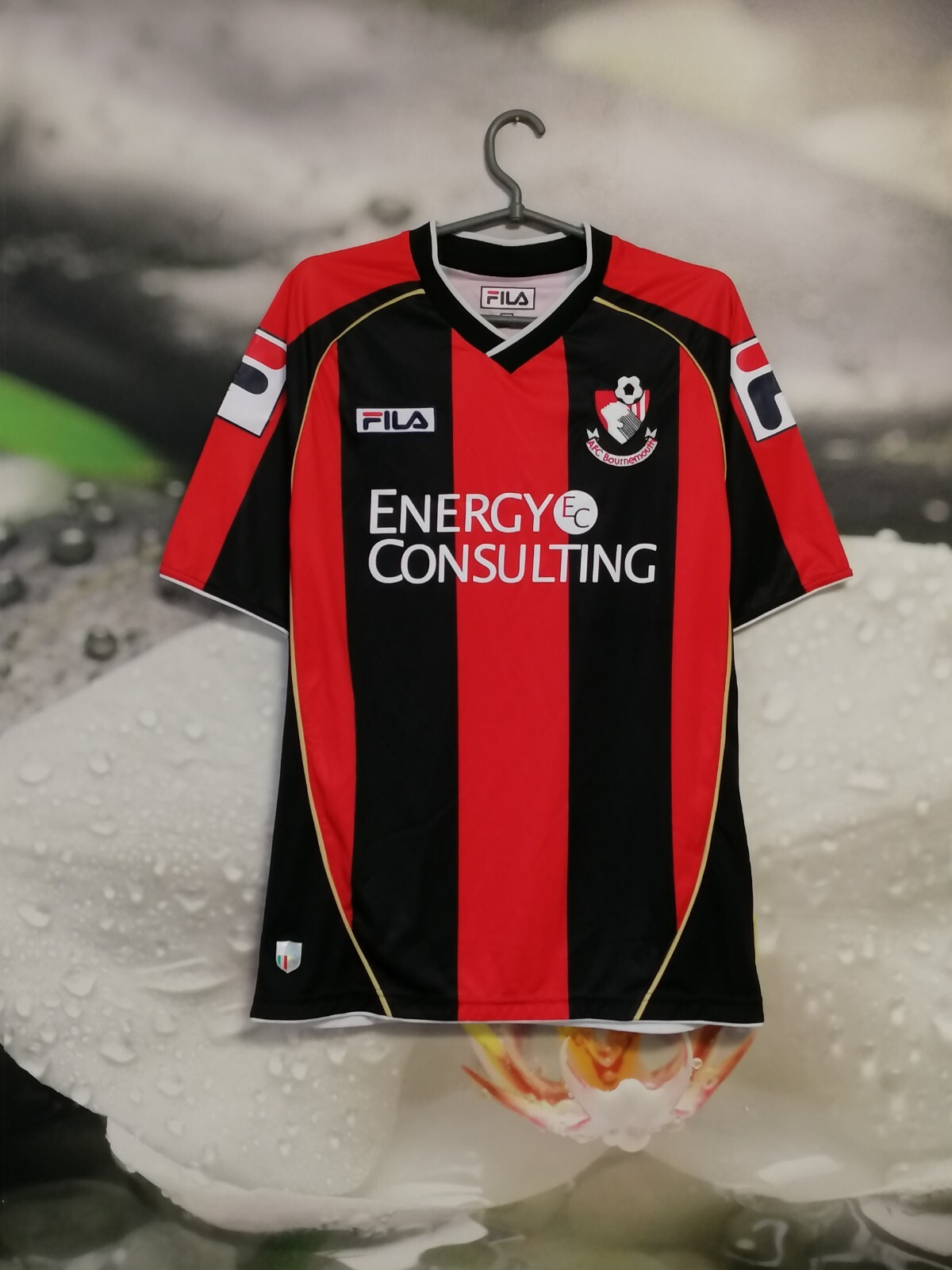 Maglia maglia calcio casa Bournemouth 2013 2014 camiseta FILA taglia S