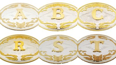 New Men Women Big 5'' W 4'' H Western Cowboy Real Rodeo Style Gold Silver Metal