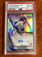 Ryan O'Hearn 2019 Bowman's Best Rookie Refractor Auto KC Royals  PSA 10 Gem 