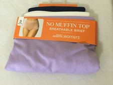 New Warner's No Muffin Top Breathable Brief Panties 3 pack Womens Sizes U pick