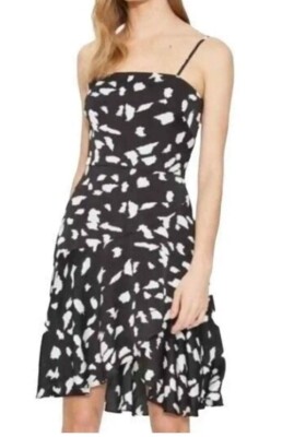 Cooper St Mini Faux Wrap Wildcat Dress Womens Size 10 Sleeveless Side Zip New 