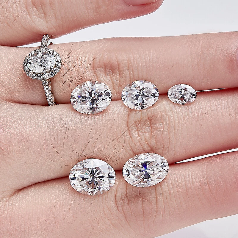 US Oval Cut 8.0CT Moissanite Loose Stones GRA Certificated Lab Grown Moissanite - Image 4 of 4