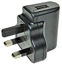 USB CHARGER UK 5VDC 1A BLACK - SW4492-V4