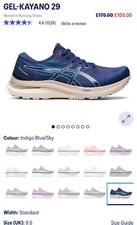 asics gel kayano 29 size 9 Womens Indigo Blue/Sky