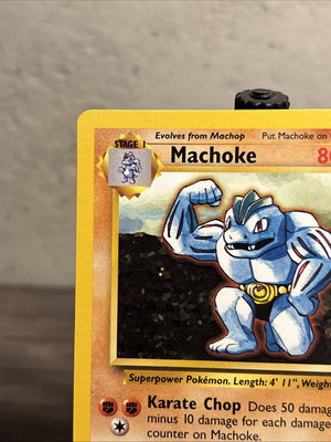 MACHOKE - 34/102 - Base Set - Pokemon Card - Vintage-Fast Shipping