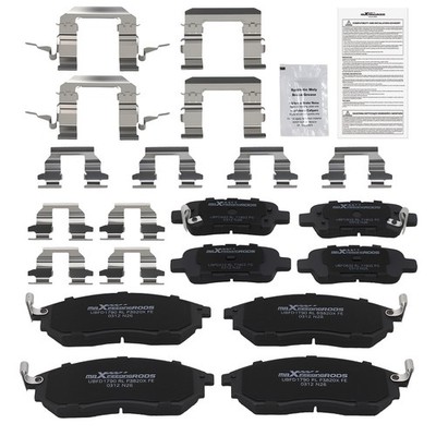 8pcs Front&Rear Brake Pads Kit for Infiniti M35H 2012-2013 M3 M56 2011-2013
