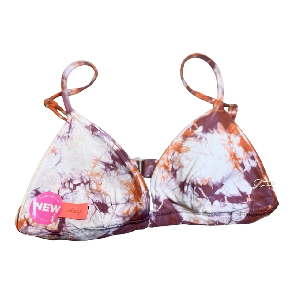 Maaji Elle Lollipop Bikini Top Size Medium Pink Multicolor - Image 2 of 4