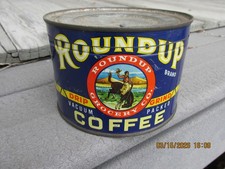Rare Coffee Tin Roundup Grocery Co Spokane Wash - Nice One