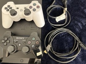 Sony PlayStation 3 PS3 Slim Console Bundle Game Controllers Cables Tested Works