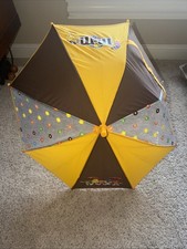 Vintage M&M’s Kids Umbrella Brown Yellow Clear Panels Mars Candy Promo 2000s HTF