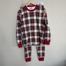 Hanna Andersson Red Green Plaid Cotton Pajama Set Women  s / Unisex Medium