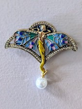 Stunning Art Nouveau Style Fairy Brooch