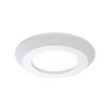 HALO 4 in. Surface Mount Integrated LED Recessed Downlight w/ White Round Trim