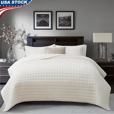Luxury Velvet Quilt Set Ultra Soft Comforter Machine Washable Elegant Bedding US