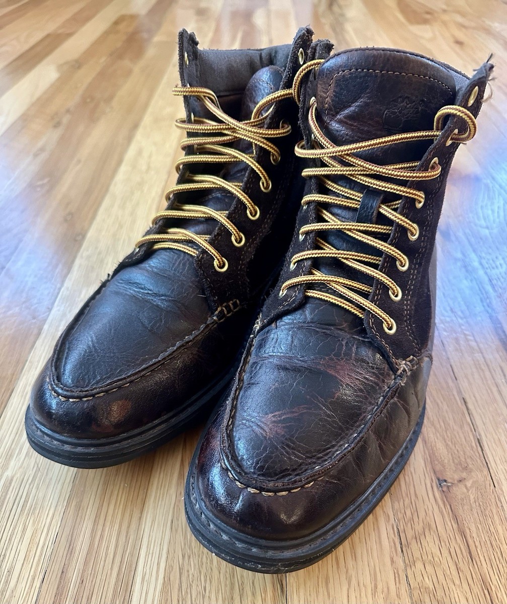 Timberland Earthkeeprs Smart Comfort‎ Leather Canvas Boots Size 13 Brown Beige Timberland Men main image 4