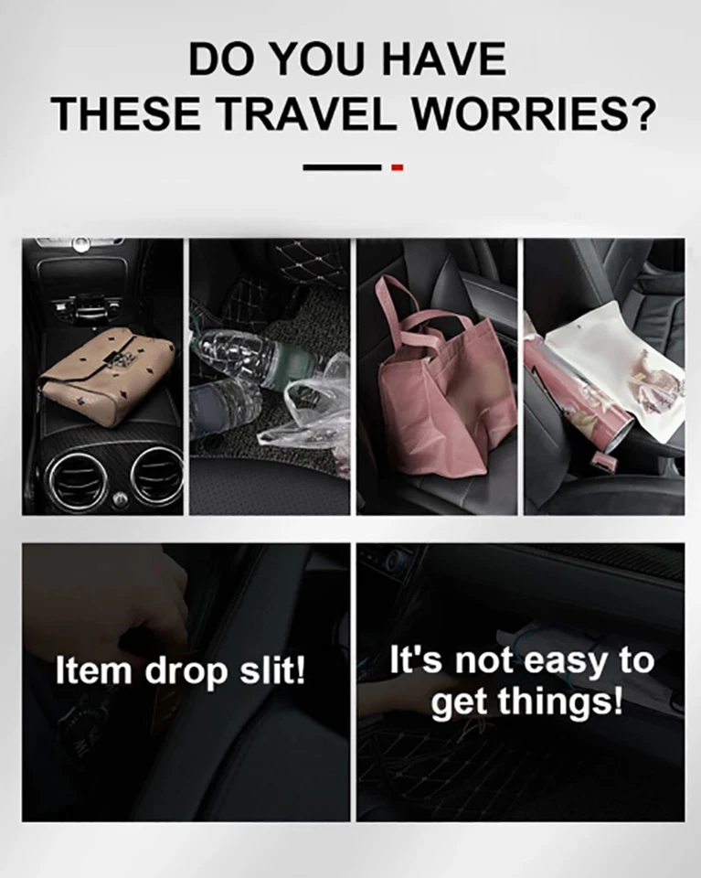 Organizador de respaldo de asiento de coche caja de almacenamiento soporte para teléfono accesorio organizador de bolsillo taza Foto 4 de 4