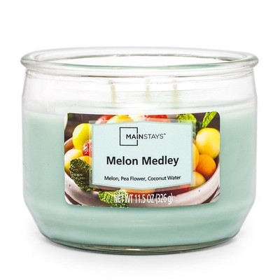 Melon Medley Scented 3 Wick Candle, 11.5 oz.