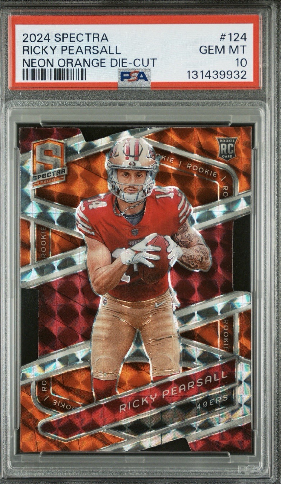 Ricky Pearsall Panini Spectra #124 Neon Orange Die-Cut