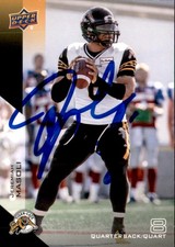 Jeremiah Masoli Signed 2014 Upper Deck CFL Football RC card Hamilton Tiger-Cats