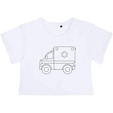 "Ambulance Toy" Damen Baumwolle Crop Tops (CO052129)