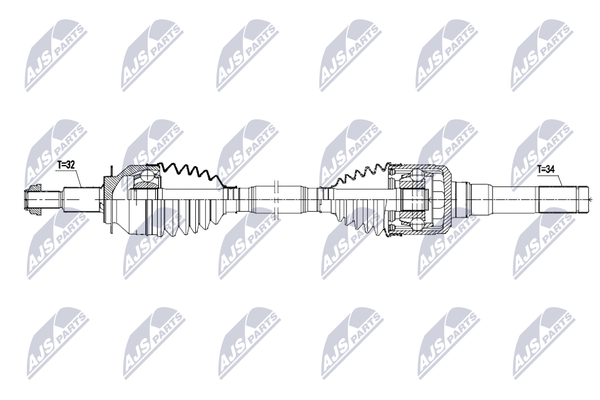 Nty Antriebswelle NPW-FR-191 FüR Ford Usa-image