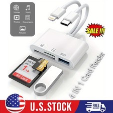 5-in-1 USB3.0 SD/TF Card Reader for iPhone/iPad/Android/PC OTG Adapter plug play