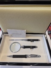 SET DA UFFICIO OTTAVIANI COMPLETO DI PENNA, LENTE,TAGLIACARTE E CUSTODIA