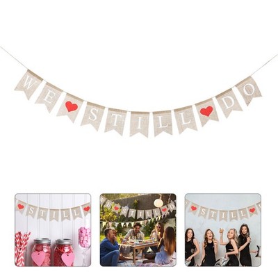 2 .8M Partydekoration Zur Hochzeit Hochzeitswimpelkette Bunting Girland
