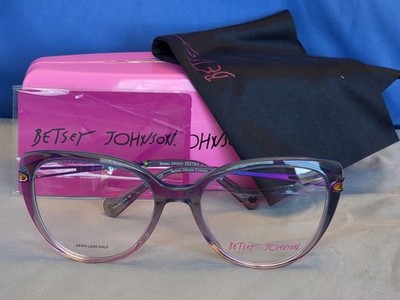 New Women's Betsey Johnson Eyeglass Frame Destiny Oil Plastic  53-17-140
