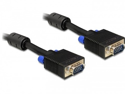 DELOCK VGA-Kabel  D-Sub15 -> D-Sub15 St/St 15.00m schw