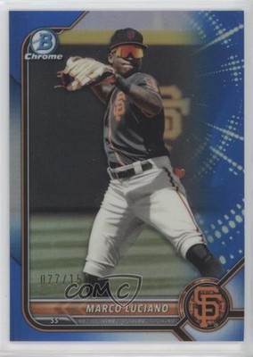 2022 Bowman Chrome Prospects Blue Refractor 77/150 Marco Luciano #BCP-7 0e9i