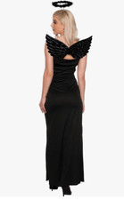 Black Shiny Dark Angel Kit - Halo  Wings - Costume Accessories - One Size