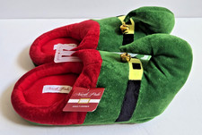 NORTH POLE CHRISTMAS HOLIDAY SANTA ELF SLIPPERS BELLS ADULT UNISEX SZ MEDIUM NWT