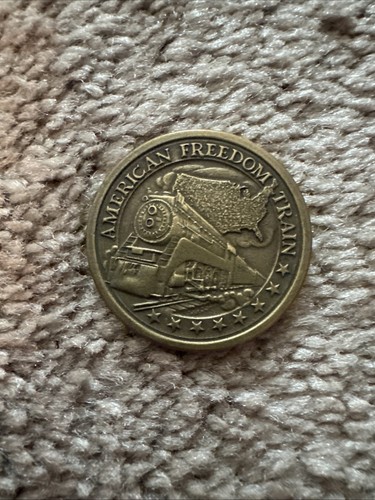 1776 1976 American Freedom Train Bicentennial Journey Brass coin