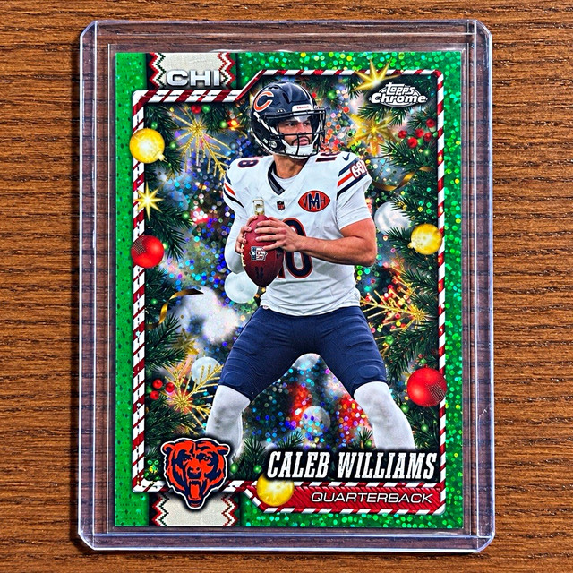 Topps Holiday 2026 Green Caleb Williams Chicago Bears #16 Serial Numbered 38/99